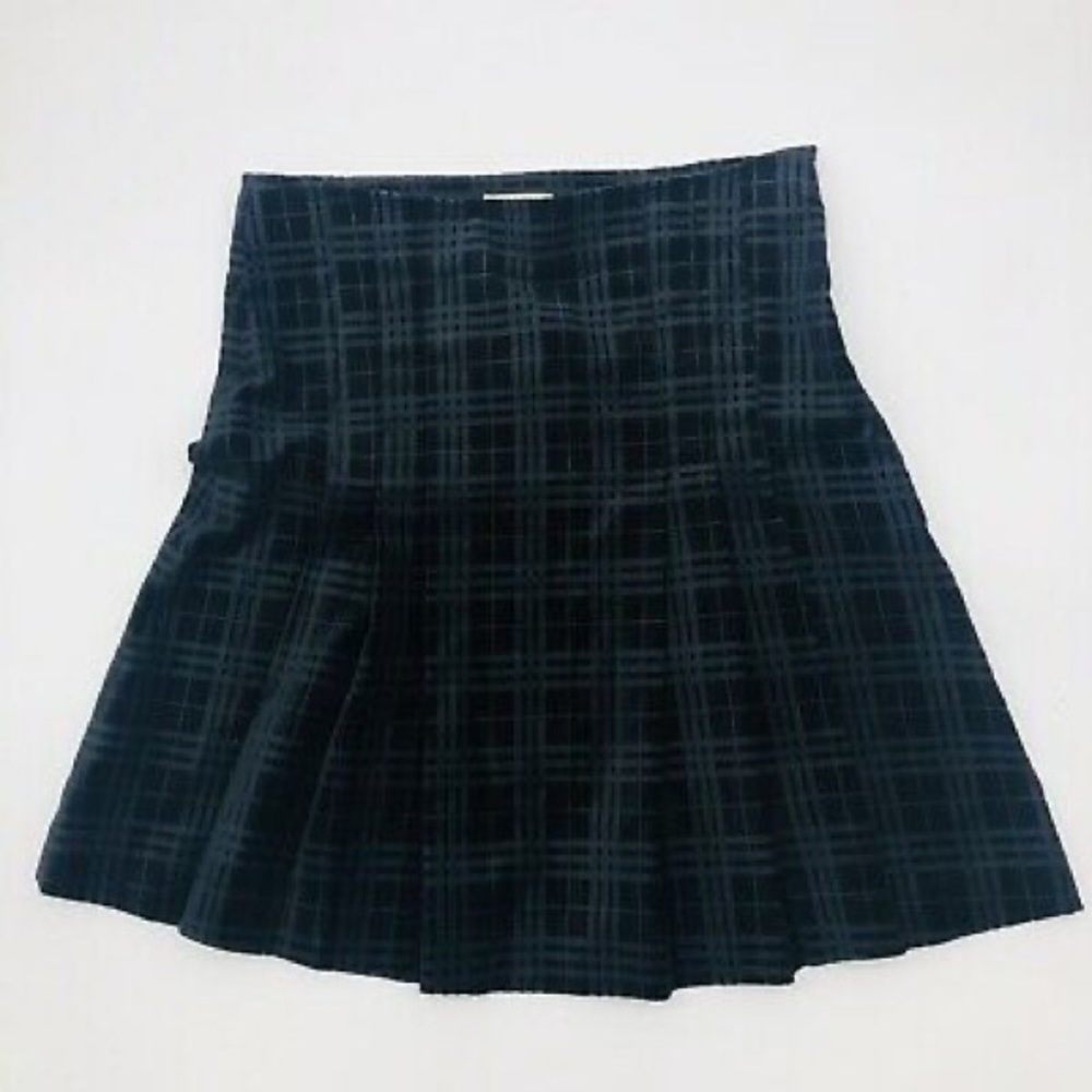 Burberry London plaid velvet miniskirt size 4